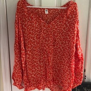 Orange Flowy top